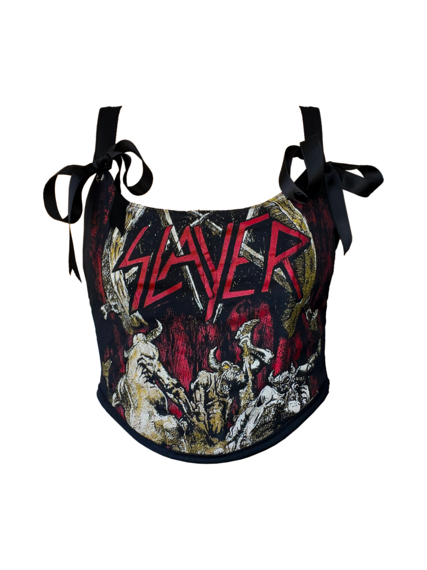 Slayer Baskılı Korse - Görsel 3