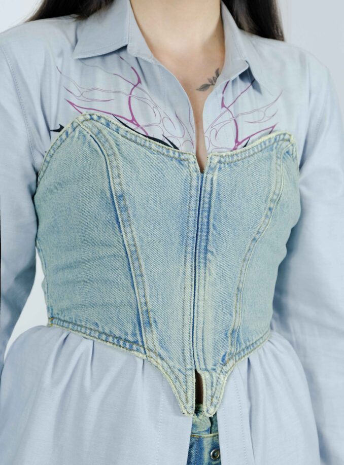 Yarasa Denim Korse
